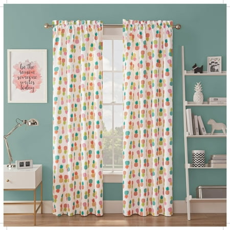 Waverly Kids Spree Pineapple Blackout Single Window Curtain Panel