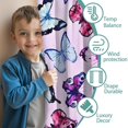 thumbnail image 3 of Blackout Kids Curtains,Pink Butterfly Pattern Childrens Insulated Curtains Set Of 2,Bedroom Essentials,Toddler Room Decor 42"x54", 3 of 5