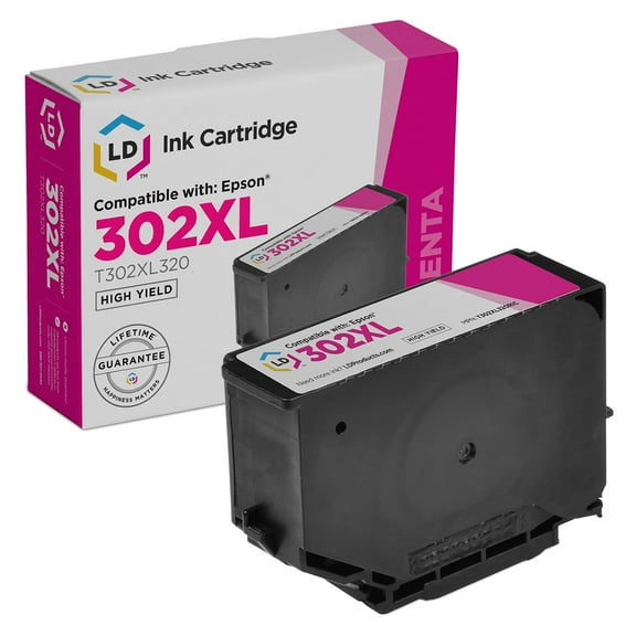 LD Products Compatible Replacement for Epson 302XL T302XL320 Magenta Ink Expression Premium XP-6000