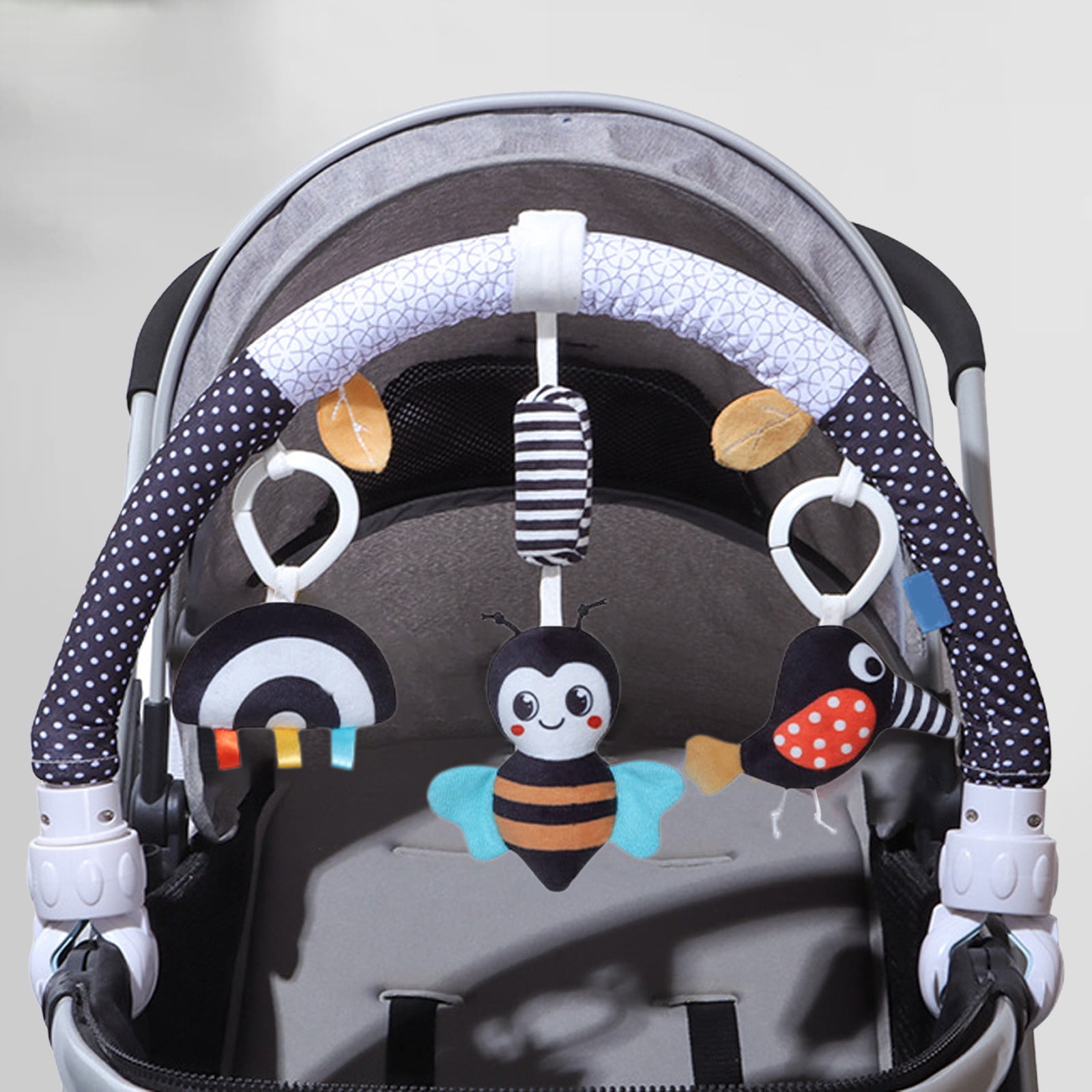 Baby Bed and Rattle Toy with Chinese Zodiac Design Soft Hanging Activity for Toddlers Indoor Play Developmental Sensory Stimulation