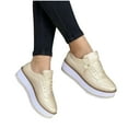 thumbnail image 3 of Zapatos de mujer con cordones de talla grande, zapatos de suela gruesa informales con realce interior que combinan con todo de Color sólido a la moda Wmkox8yii ahfdhkah734, 3 of 3