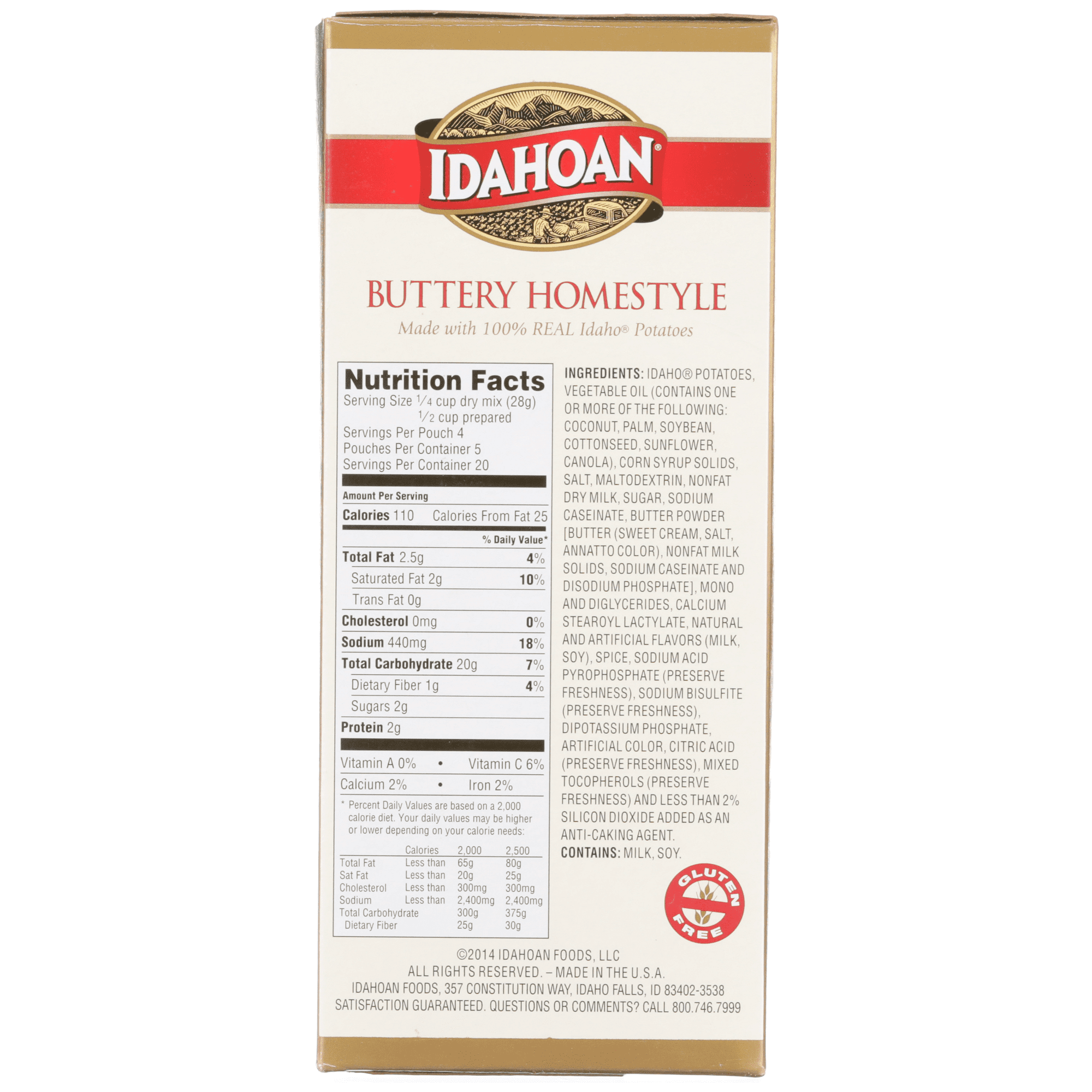Idahoan® Buttery Homestyle Potatoes 4 oz, 5 Pack Pouches