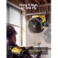 thumbnail image 2 of Battery Operated Fan, for DEWALT 20V Max Battery, Camping Fan Cordless, Option for Corded, with LED Lights, Variable Speed, Hook for Hanging, for Jobsite(Battery Not Included), 2 of 9