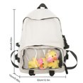 thumbnail image 3 of Mochila de estudiante para mujer, bonita mochila portátil para libros escolares, Bolso para adolescentes (blanco), 3 of 5