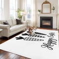 thumbnail image 2 of 5'x7' Area Rugs for Living Room Bedroom, Happy Easter Washable Rug Carpet Runner Indoor Outdoor, Spring Carrots Country Black and White Plaid Non Slip Floor Mats Area Rug for Kitchen, Nursery, 2 of 8