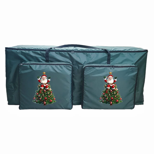 Artificial Christmas Tree Storage Bag Waterproof Double Zipper Storage Bag 122X51X38 Cm for Post Holiday Storage