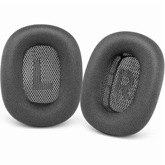 YJJSKEJI Gvoears Upgraded Ear Cushions Replacement Earpads for Apple AirPods Max Headphones, Mesh Fabric Ear Pads Cover with Memory Foam and Magnet for AirPods Max (Black)