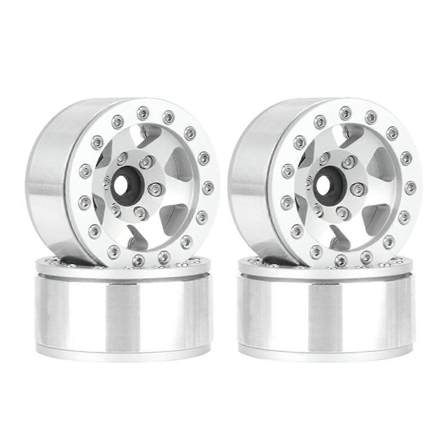 Silver-Edged 1.55 Inch Metal Wheel Tire Climbing Car AX90069 for JIMNY CC01