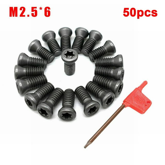Lefu 50X M2 M2,5 M3 M3,5 M4 M5 Vis Torx pour Remplacer les Lames en Carbure