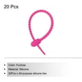 thumbnail image 3 of 20 Pack Reusable Zip Ties, 6 Inch Silicone Ties Bag Clips Fuchsia, 3 of 6