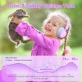 thumbnail image 2 of Auriculares Bluetooth iClever BTH22 para niños, 60 horas de reproducción, morado/verde, 2 of 6