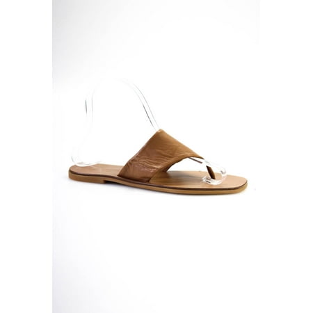 

Everlane Womens Leather Square Toe T Strap Sandals Brown 6.5