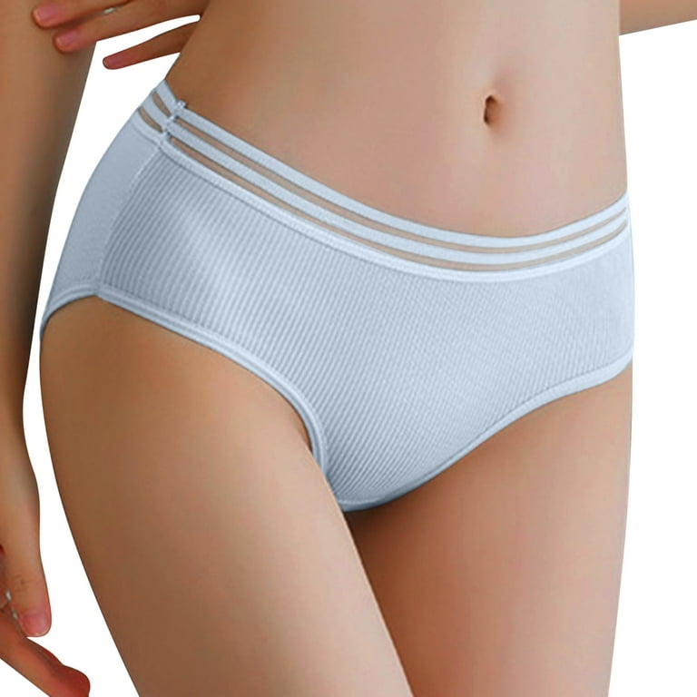 Underwear Wicking Mid Waist Underpants Womens Soft Sweatproof