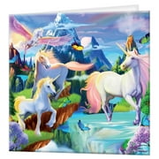 3D LiveLife Greeting Card - Unicorn Bliss from Deluxebase. Colourful Unicorn Lenticular 3D Card for any occasion and age. Original artwork licensed from renowned artist, Michael Searle