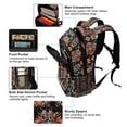 thumbnail image 5 of FORMRS Unisex Backpack Elementary School Travel Bookbag with Reflective Stripes, Blue Geometric, 5 of 7