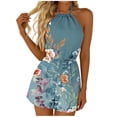 thumbnail image 2 of Goodtrade8 Women’s Casual Fashion Print Elastic Waist Short Jumpsuit, 2 of 7