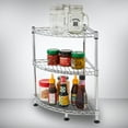thumbnail image 2 of Kitchen Storage Rack Triangle Chrome Storage Rack Corner Rack, 2 of 6