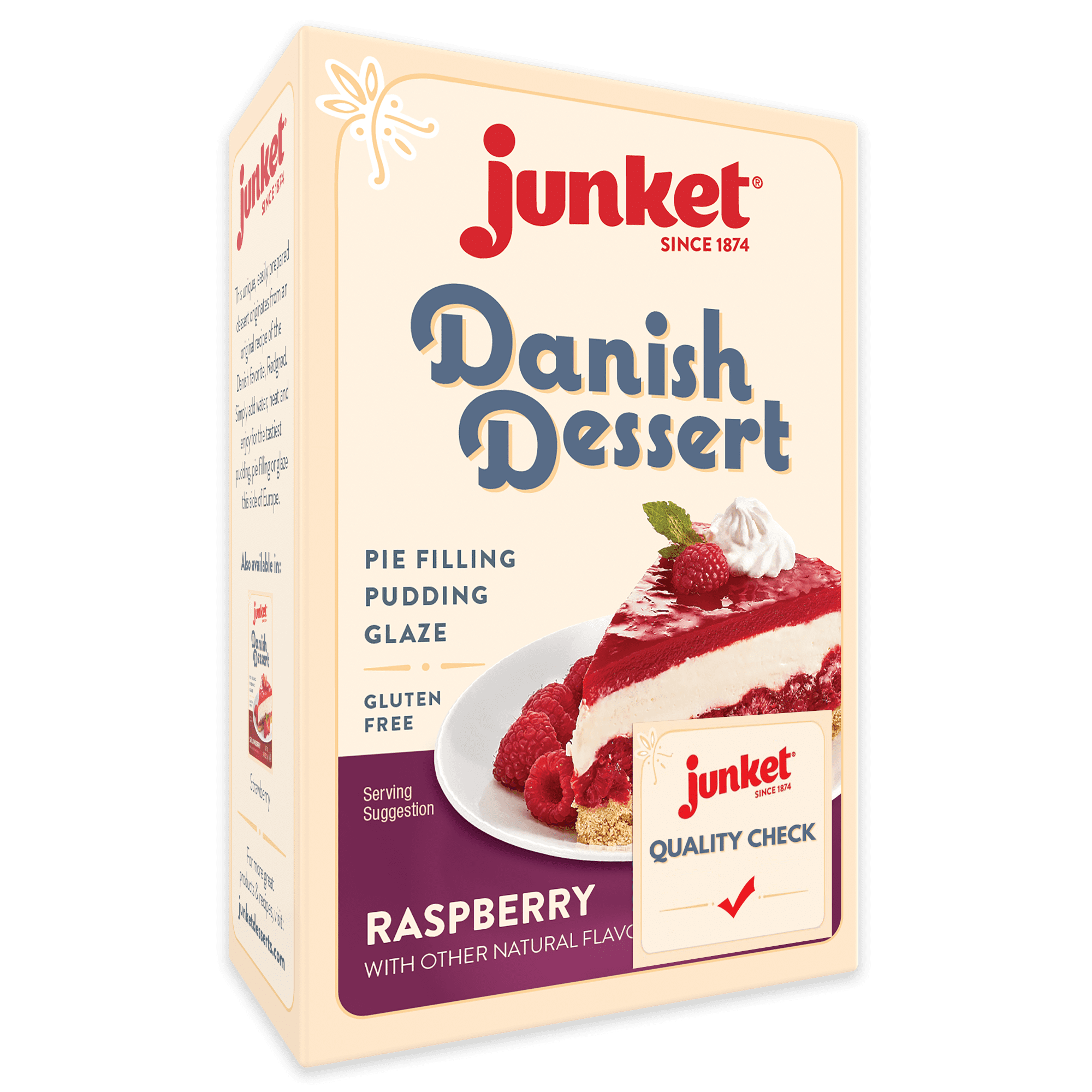 Junket Danish Dessert Raspberry  4.75 Ounce