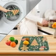thumbnail image 3 of Yayeee Drying Mat for Kitchen Counter Dishes Microfiber Coffee Decorative Pad, Beige Christmas Gingerbread, 3 of 9