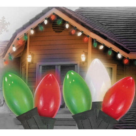 25 Opaque Green, Clear White, And Red C9 Christmas Lights - 24 Ft 25 Opaque Green, Clear White, and Red C9 Christmas Lights - 24 ft.Green Wire - Walmart.com - 25 Opaque Green, Clear White, And Red C9 Christmas Lights - 24 Ft