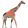 thumbnail image 1 of Family Cute Animal Wall Decal Decoration Standing Giraffe with Cute Floral Pattern Lasts Years and Easily Removable - Size: 3 In(W) x 10 In(H), 1 of 3