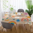 thumbnail image 6 of BZSMCE Square Tablecloth Rainbow Dream Pattern Tableclothes, 6 of 9