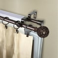 thumbnail image 2 of Domovina Ginny 13/16-inch Double Curtain Rod-Color:Cocoa,Size:66-120", 2 of 2