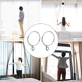 thumbnail image 1 of AURARMLET 36Pcs Stainless Steel Curtain Rings Heavy Duty Pulley for Use Silver Circle, 1 of 8