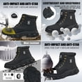 thumbnail image 3 of CONIVISON Steel Toe Work Boots for Man & Woman - Kevlar Puncture Proof, Lightweight Breathable Water-Resistant Safety Shoes for Industrial Construction, 3 of 7