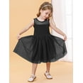 thumbnail image 2 of V.&GRIN Toddler Girl Dress Black Tutu Sundress for Flower Girls Wedding Princess Dress Up Clothes 6X, 2 of 8