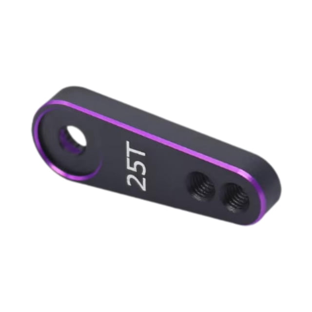 Accesorio RC de brazo servo de 25T, repuestos resistentes, actualización de control remoto Negro y violeta