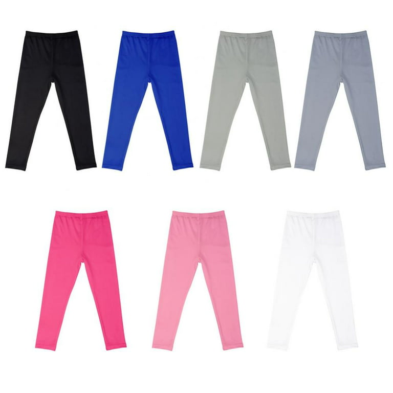 Girls Solid Leggings Casual Yoga Pants Tights Trousers for Kids in 3t to 9  Years 