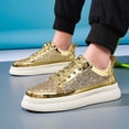 thumbnail image 2 of Men's Fashion Sneakers Glitter Sparkly Tennis Shoes Shiny Sequin Low Cut Comfort Casual Men Shoes, 2 of 9