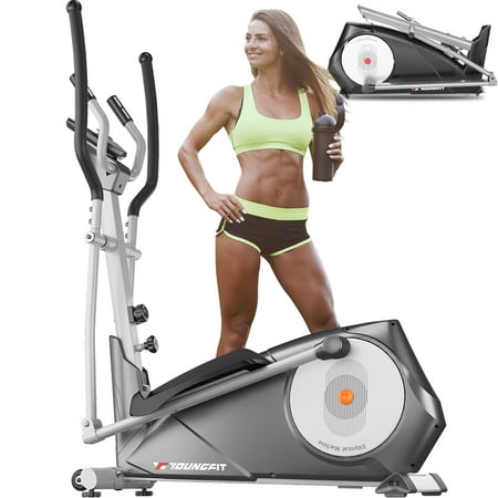 Elliptical Machine with 22 Resistance Levels, Elliptical Exercise Machine Cross Trainer Hyper-Quiet Magnetic, Elliptical Bike for Home