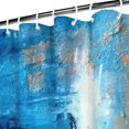 thumbnail image 3 of Ensemble de Rideau de Douche avec Doublure à Boutons-Pression, Style Peinture Multicolore Bleu (2) Rideaux de Douche Doublure de Douche Imperméable, Rideaux de Salle de Bain Décoratifs en Polyester, 72x72 Pouces, 3 of 4