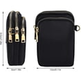 thumbnail image 2 of Women Crossbody Bags,Nylon Phone Wallet Pouch,3 Layers Zipper Pouch Adjustable Strap, For More Cell Phone Make Up, 2 of 5