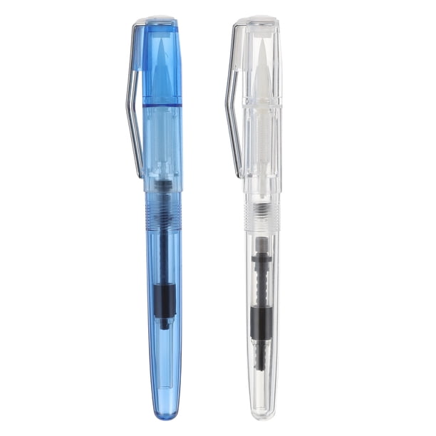 2 unids portátiles acuarela cepillo plumas Fountain Pens Oficina Suministros Escolares