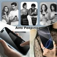 thumbnail image 2 of KOMI Magnetic Titanium for iPhone 15 Pro Privacy Case, Anti peep Magnetic Adsorption Double Sided Tempered Glass Full Body Case, Privacy Screen Protector Metal Frame Clear Back Phone Cover, 2 of 5