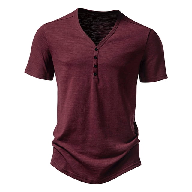 Birdeem Chemises pour Hommes Hommes Décontracté Uni Mode Chandail Col Rond Manches Courtes T-Shirt Blouse