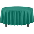 thumbnail image 2 of Lot de 12 Nappe en Plastique Premium 84 Po. Couverture de Table Ronde - Turquoise, 2 of 5