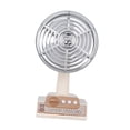 thumbnail image 4 of Ventilador de escritorio USB pequeño con ángulo ajustable, diseño retro, ligero para dormitorio, coche, verano. Blanco, 4 of 9