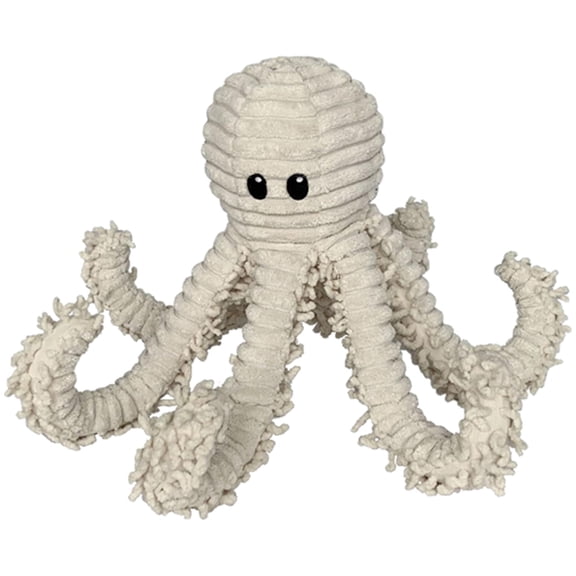 Pet Lou 100% Natural Nubby Plush Dog Toy with Squeaker and Crinkle Paper, 18 Inch