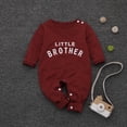 thumbnail image 3 of wsevypo Newborn Baby Boys' Little Brother Romper Short Sleeve Jumpsuits One Piece Outfit, 3 of 5