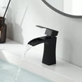 thumbnail image 5 of SUMERAIN Single Hole Bathroom Faucet Waterfall Bathroom Faucet Single Handle Matte Black Stainless Steel Lavatory Faucet, 5 of 11