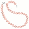 thumbnail image 2 of Sterling Silver 12-13mm Pink Shell Bead Hand Knotted Necklace, 2 of 5