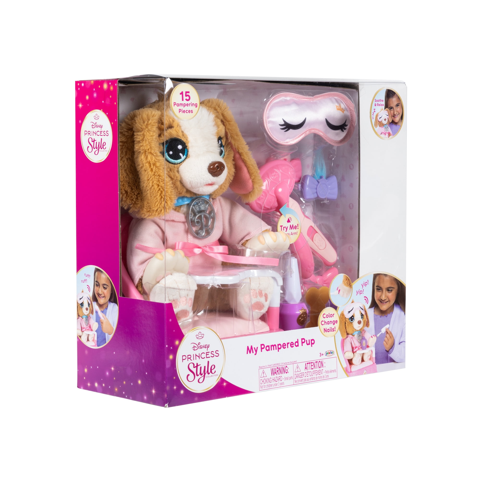 Disney Princess Style Collection My Pampered Pup Plush Toy for Girls Ages 3+