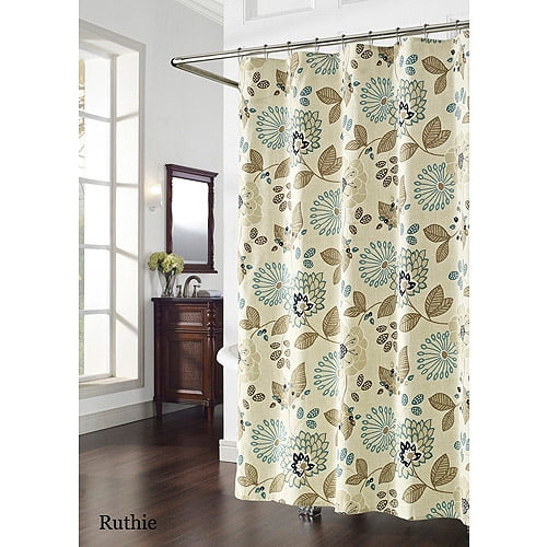 Ruthie Shower Curtain Blue brown 72x72 Walmart