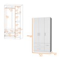 thumbnail image 4 of Newboti Furniture White 4-Door 2-Drawer Armoire 0056, 4 of 7