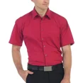 thumbnail image 2 of Omega Men's Short Sleeve Dress Shirt (Fuchsia, 2XL), 2 of 4