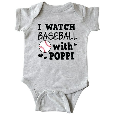

Inktastic I Watch Baseball with My Poppi Gift Baby Boy Bodysuit
